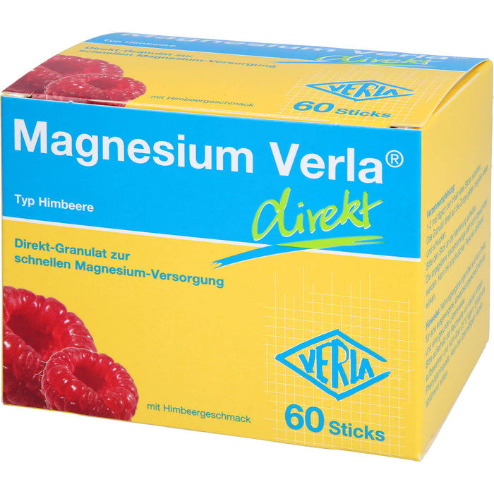 Magnesium Verla direkt, Direkt-Granulat, Himbeere, 60 St. Beutel