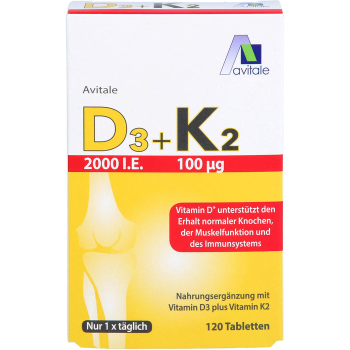 D3+K2 2000 I.E.+100ug Tabletten, 120 St TAB