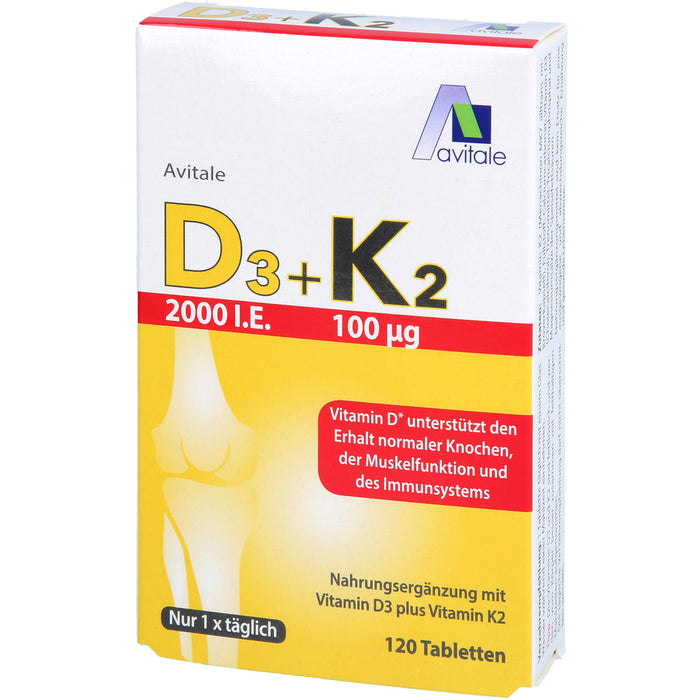 D3+K2 2000 I.E.+100ug Tabletten, 120 St TAB