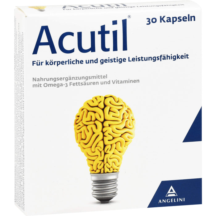 Acutil Kapseln für körperliche und geistige Leistungsfähigkeit, 30 St. Kapseln