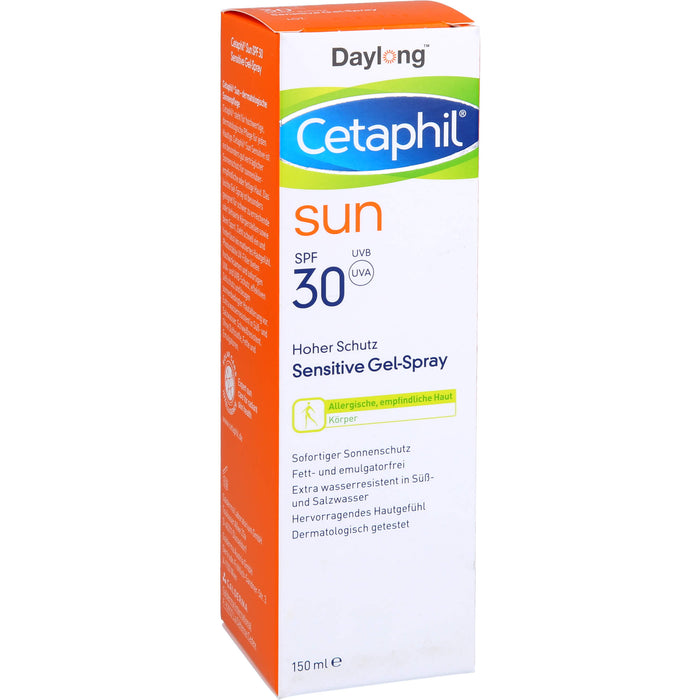CETAPHIL SUN Sensitive Gel-Spray SPF 30 extra-leichter, fettfreier Sonnenschutz, 150 ml Lösung