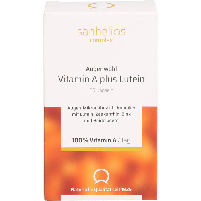 sanhelios complex Augenwohl Vitamin A plus Lutein Kapseln, 60 St. Kapseln