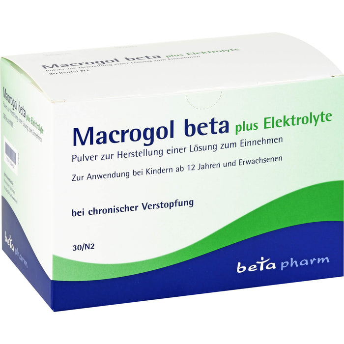 Macrogol beta plus Elektrolyte, Pulver zur Herstellung einer Lösung zum Einnehmen, 30 St PLE