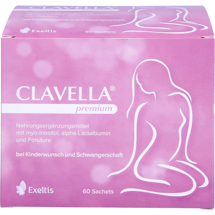CLAVELLA premium Sachets bei Kinderwunsch und Schwangerschaft, 60 St. Beutel