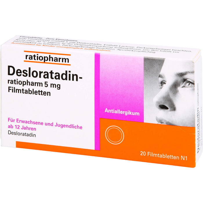 Desloratadin-ratiopharm 5 mg Filmtabletten, 20 St FTA