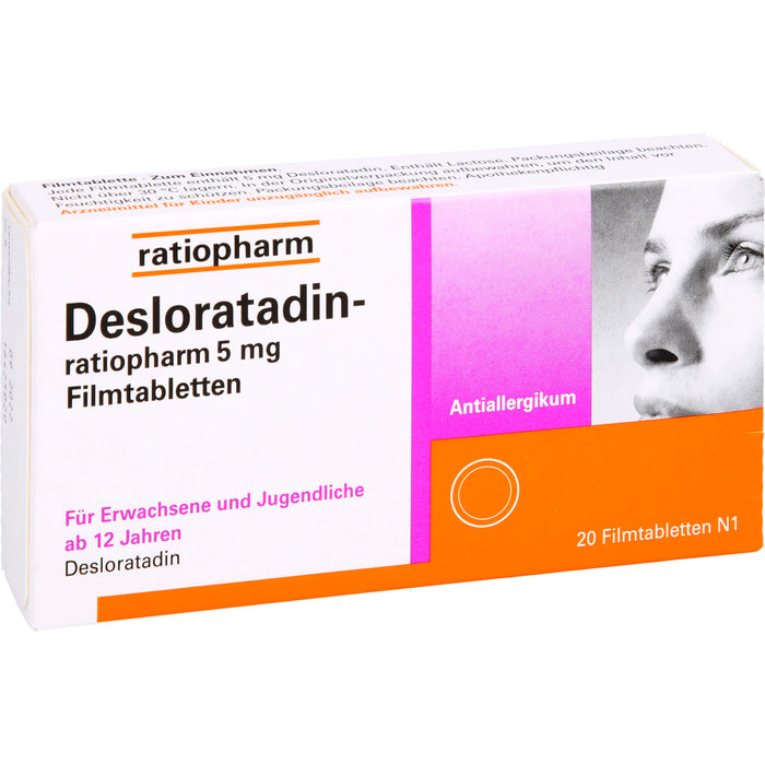 Desloratadin-ratiopharm 5 mg Filmtabletten, 20 St FTA