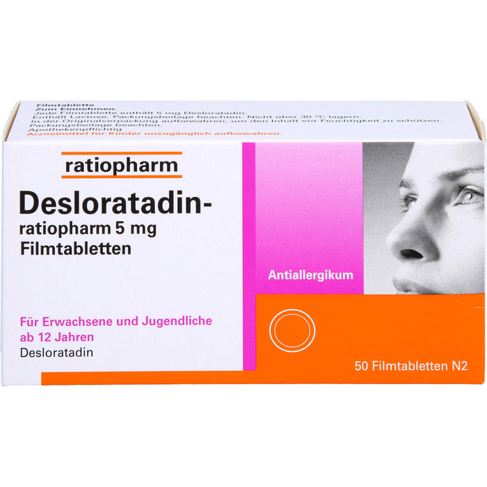 Desloratadin-ratiopharm 5 mg Filmtabletten, 50 St FTA
