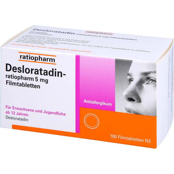 Desloratadin-ratiopharm 5 mg Filmtabletten, 100 St FTA