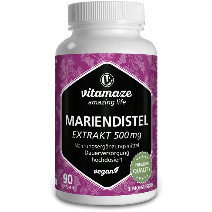 vitamaze Mariendistel 500 mg Extrakt Kapseln, 90 St. Kapseln