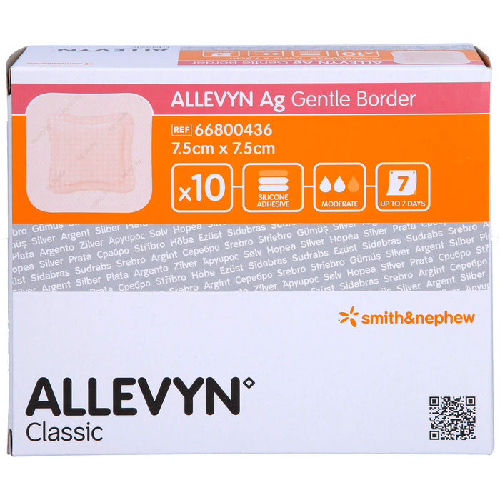 Allevyn Ag Ge Bo 7.5x7.5cm, 10 St VER