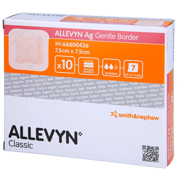 Allevyn Ag Ge Bo 7.5x7.5cm, 10 St VER