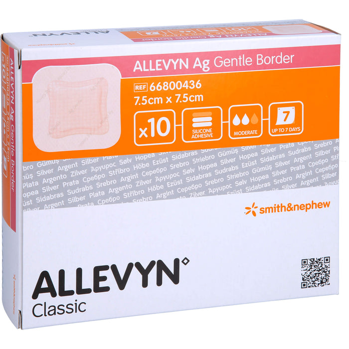 Allevyn Ag Ge Bo 7.5x7.5cm, 10 St VER