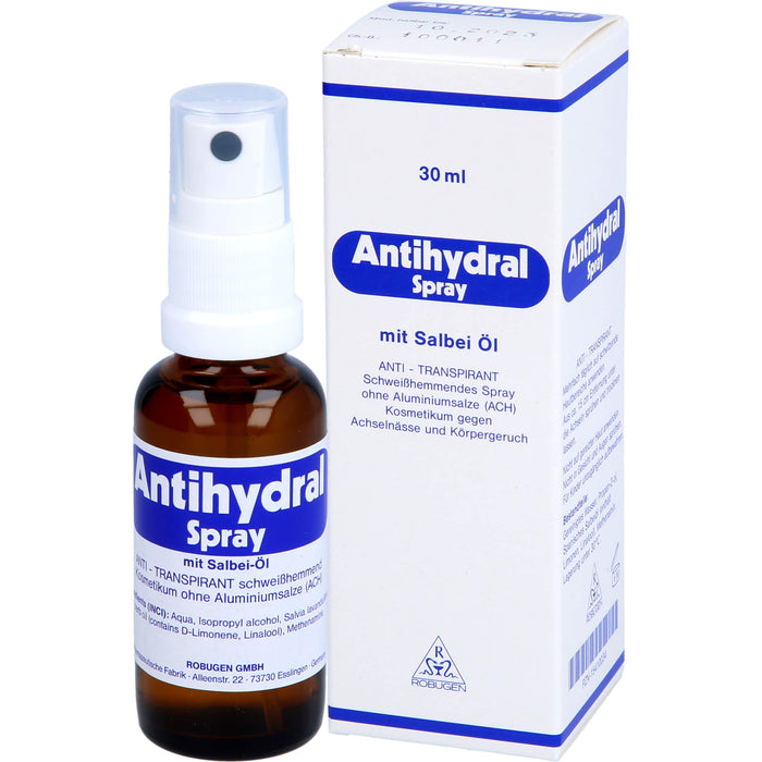 Antihydral Spray mit Salbei-Öl anti-transpirant, 30 ml Lösung