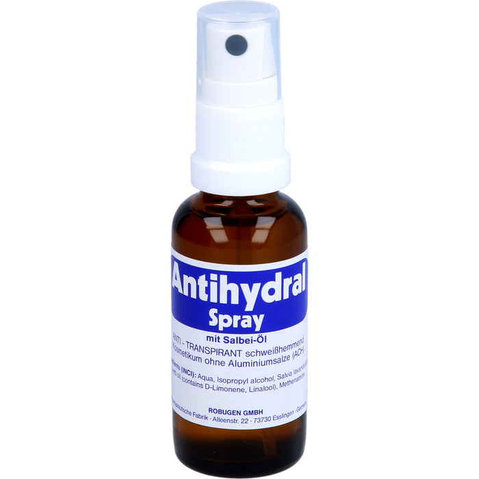 Antihydral Spray mit Salbei-Öl anti-transpirant, 30 ml Lösung
