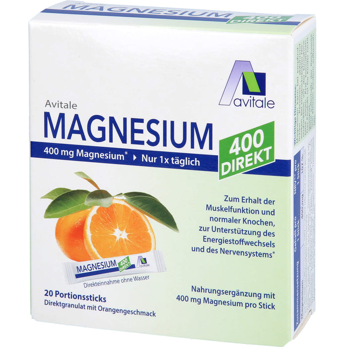 Avitale Magnesium 400 Orange Direktgranulat, 20 St. Sticks