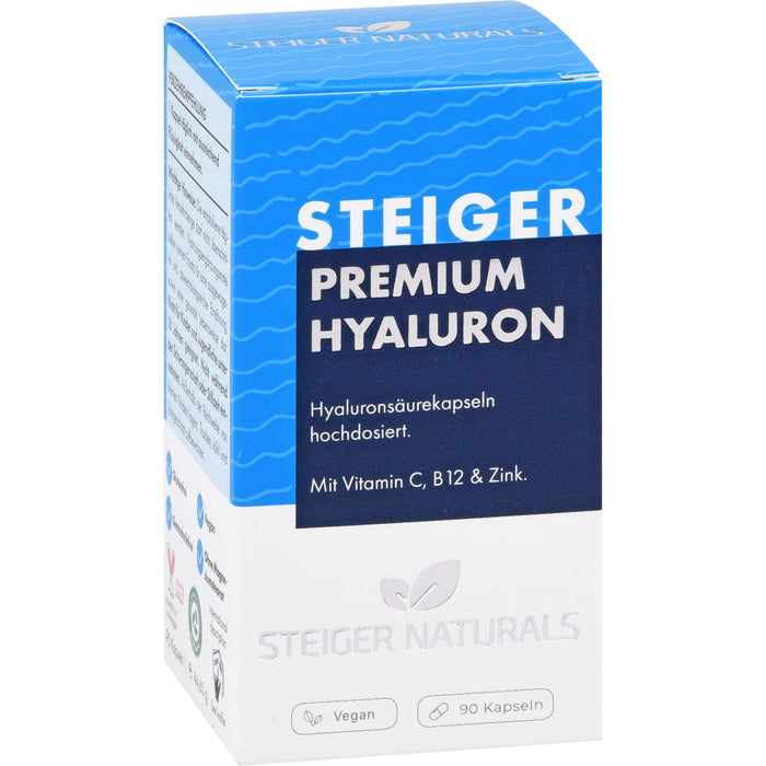 STEIGER NATURALS Premium Hyaluron Kapseln, 90 St. Kapseln