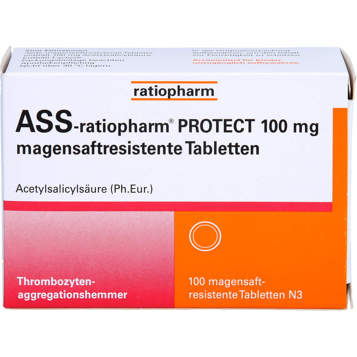 ASS-ratiopharm Protect 100 mg Tabletten, 100 St. Tabletten