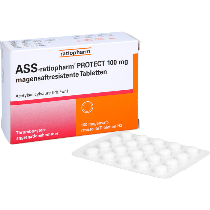ASS-ratiopharm Protect 100 mg Tabletten, 100 St. Tabletten