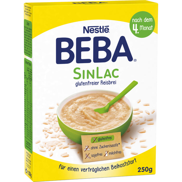 Nestlé BEBA SinLac glutenfreier Reisbrei Pulver, 250 g Pulver