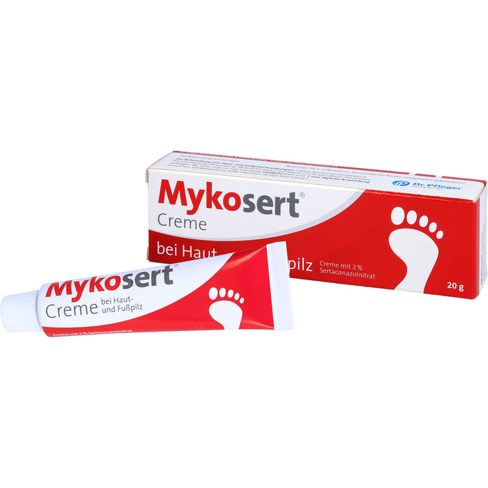 Mykosert Creme zur Behandlung von Haut- und Fußpilzerkrankungen, 20 g Creme