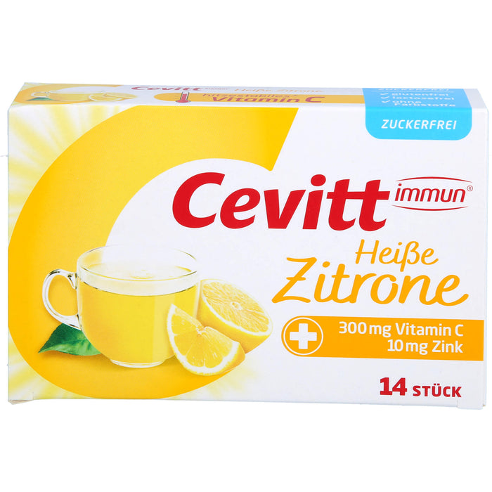 Cevitt immun Heiße Zitrone zuckerfrei Granulat, 14 St. Beutel