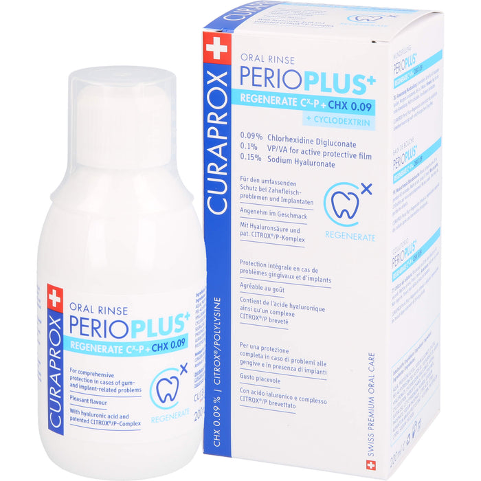 CURAPROX Perio Plus+ Regenerate Mundspülung, 200 ml Lösung