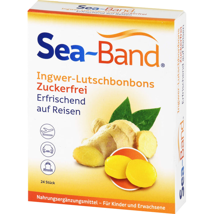 Sea-Band Ingwer-Lutschbonbons zuckerfrei, 24 St. Bonbons