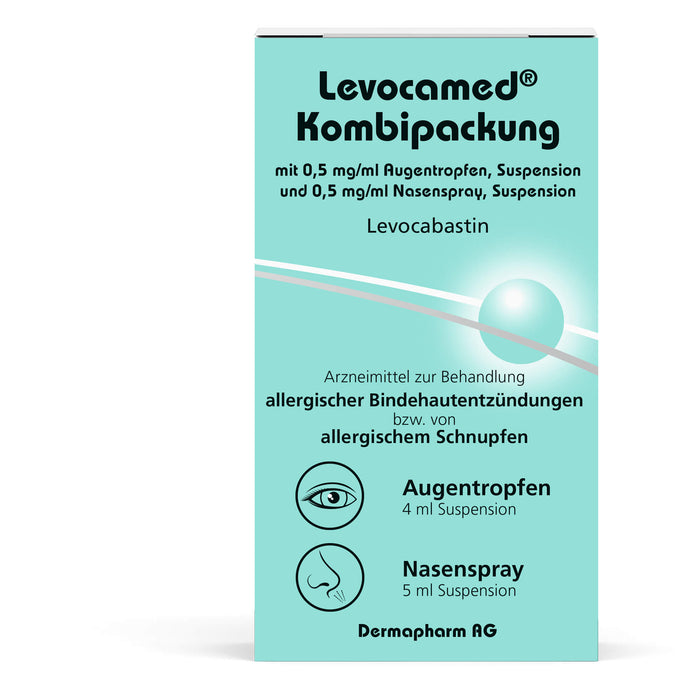 Levocamed Kombipackung 0,5 mg/ml Augentropfen, Suspension 0,5 mg/ml Nasenspray, Suspension, 1 St KPG