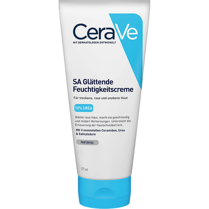 CeraVe SA glättende Feuchtigkeitscreme mit 10% Urea bei trockener, rauer und unebener Haut, 177 ml Creme