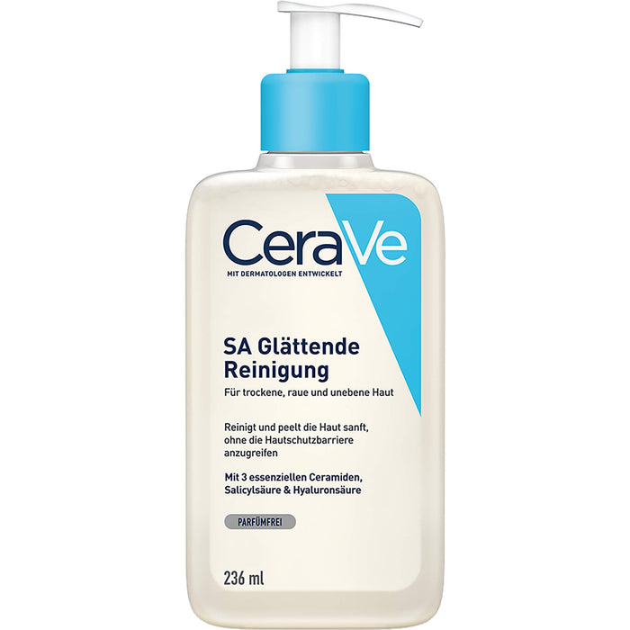 CeraVe SA glättende Reinigung mildes Reinigungsgel bei trockener, rauer und unebener Haut, 236 ml Lotion