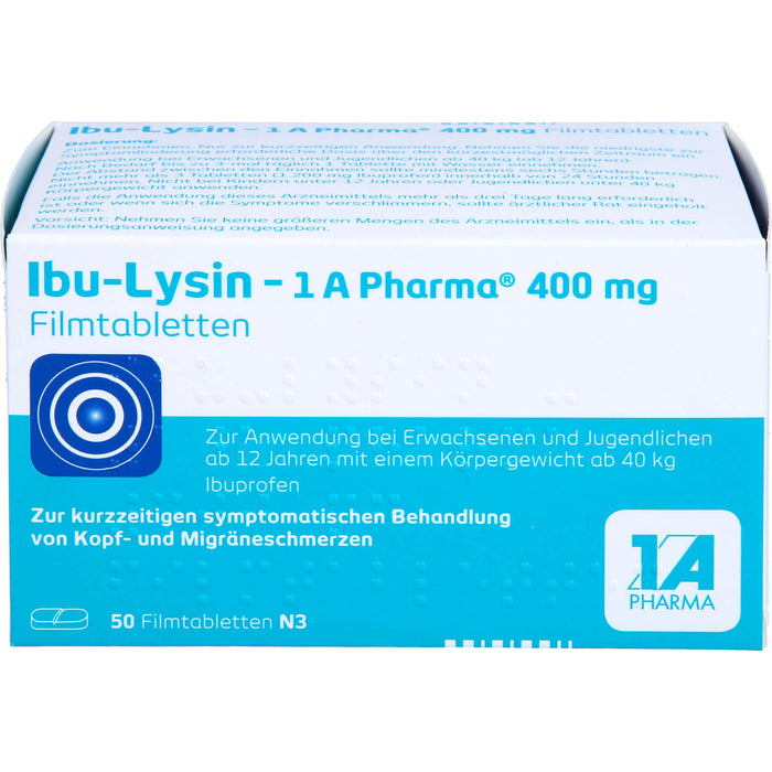 Ibu-lysin 1a Pharma 400mg, 50 St FTA