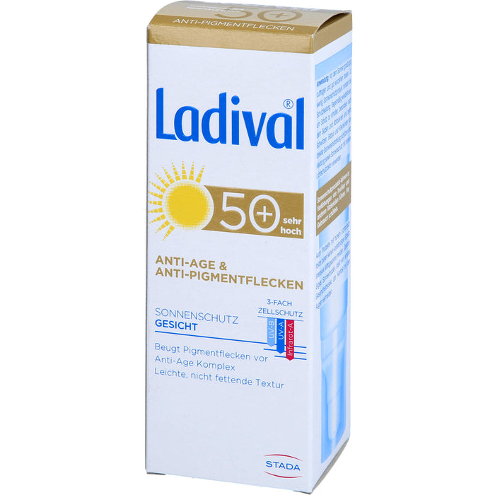Ladival Anti-Age & Anti-Pigmentflecken 50+ Sonnenschutz Gesicht, 50 ml Creme