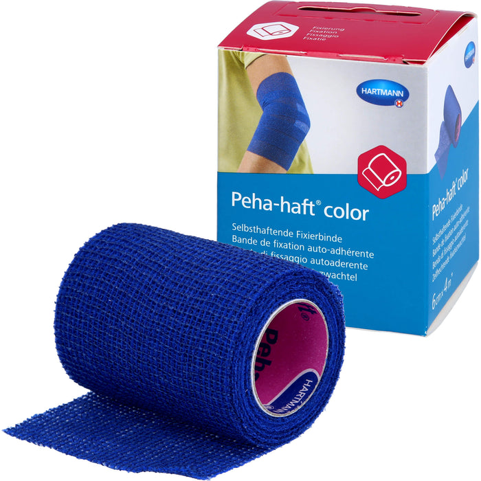 PEHA-HAFT Color Fixierbinde 6 cmx4 m blau, 1 St BIN