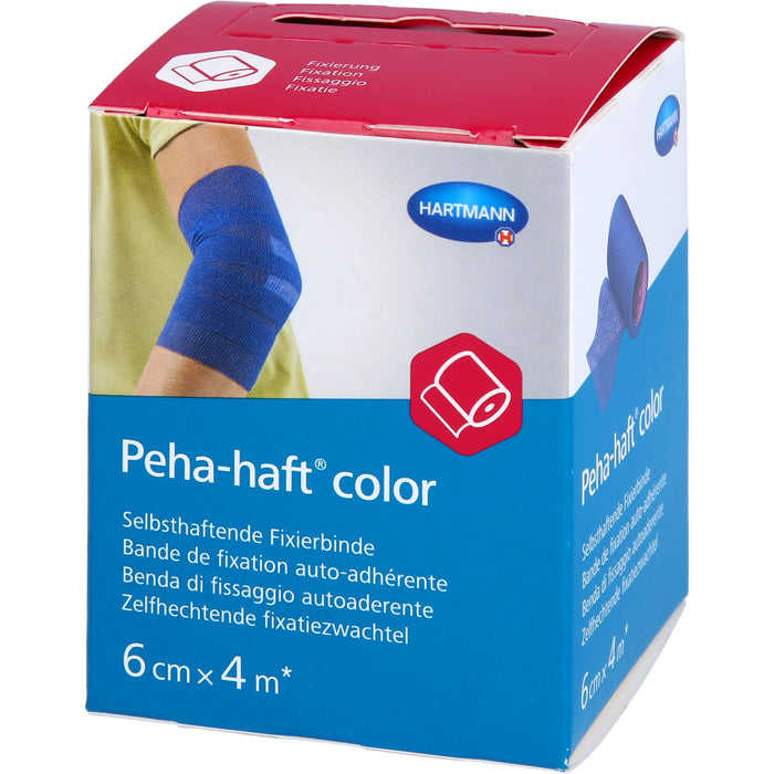 PEHA-HAFT Color Fixierbinde 6 cmx4 m blau, 1 St BIN