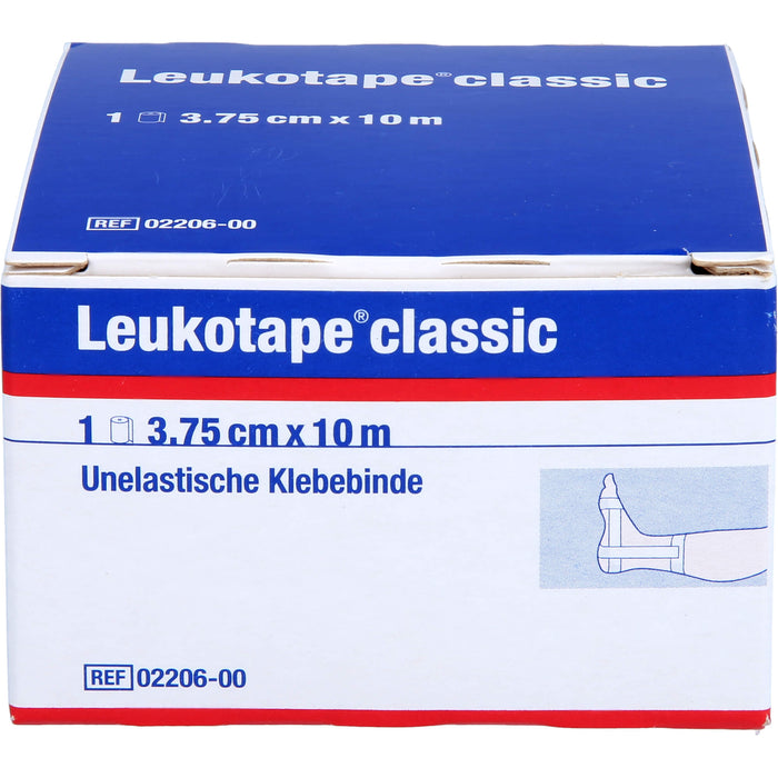 LEUKOTAPE Classic 3,75 cm x 10 m weiss unelastische Klebebinde, 1 St. Verband