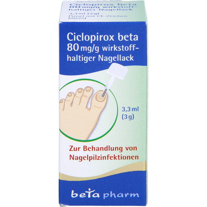 Ciclopirox beta 80 mg/g bei Nagelpilzinfektionen, 3.3 ml Wirkstoffhaltiger Nagellack