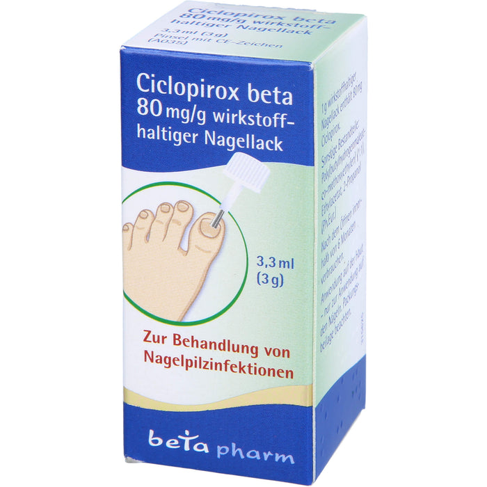 Ciclopirox beta 80 mg/g bei Nagelpilzinfektionen, 3.3 ml Wirkstoffhaltiger Nagellack