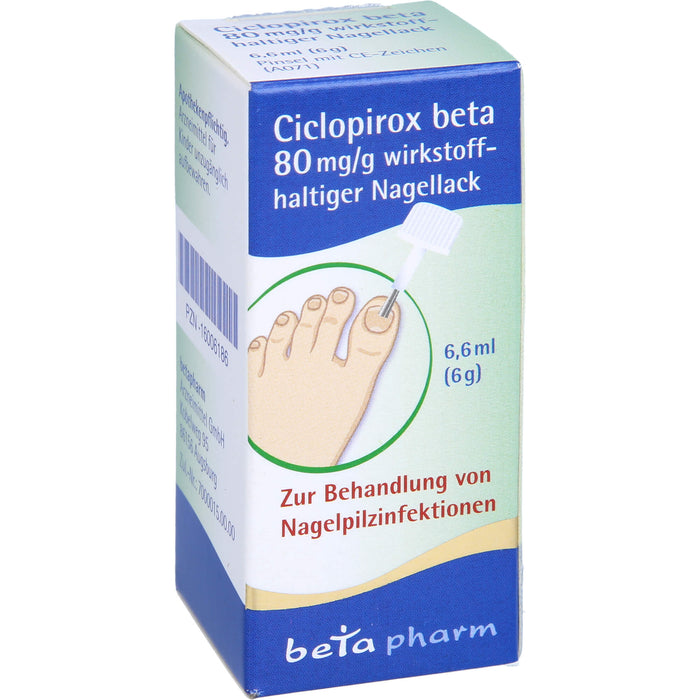 Ciclopirox Beta 80mg/g, 6.6 ml NAW