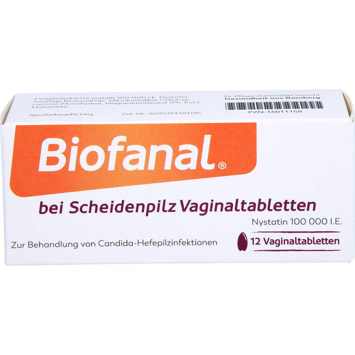 Biofanal bei Scheidenpilz Vaginaltabletten 100 000 I.E., 12 St. Tabletten