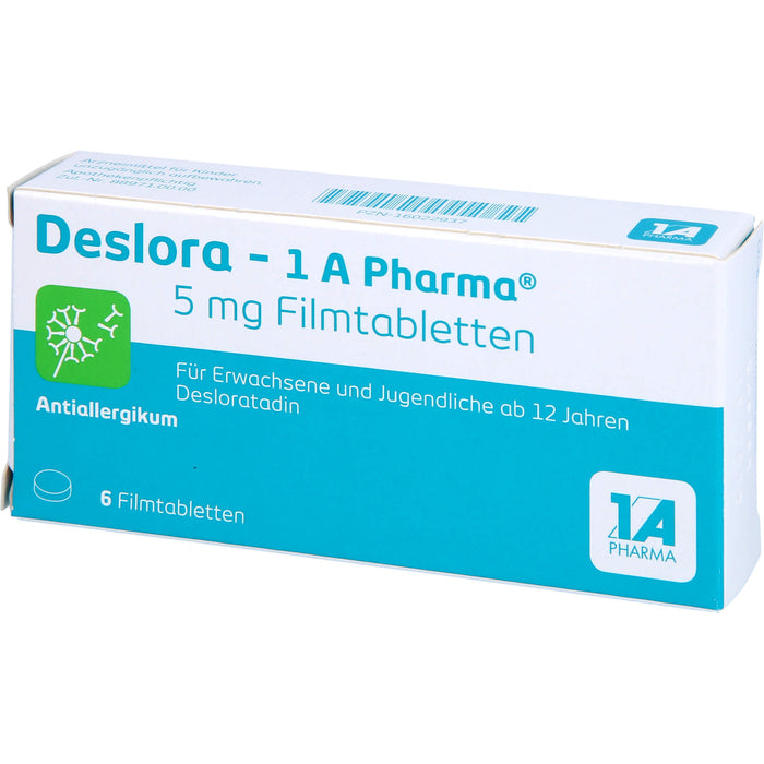 Deslora - 1 A Pharma 5 mg Filmtabletten, 6 St FTA