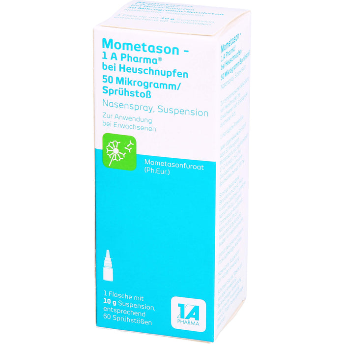 Mometason - 1 A Pharma bei Heuschnupfen 50 Mikrogramm/Sprühstoß Nasenspray, Suspension, 10 g Lösung