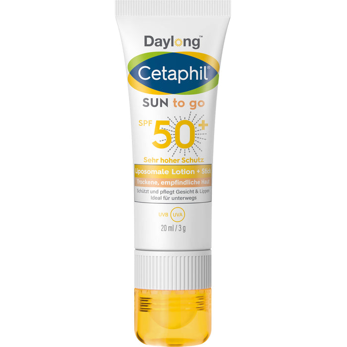 Cetaphil Daylong Sun to go liposomale Lotion + Stick SPF 50+, 20 ml Lösung