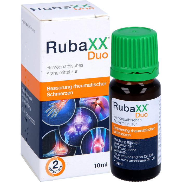 RubaXX Duo Mischung zur Besserung rheumatischer Schmerzen, 10 ml Lösung
