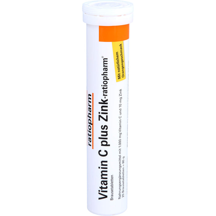 Vitamin C plus Zink-ratiopharm Brausetabletten, 20 St. Tabletten