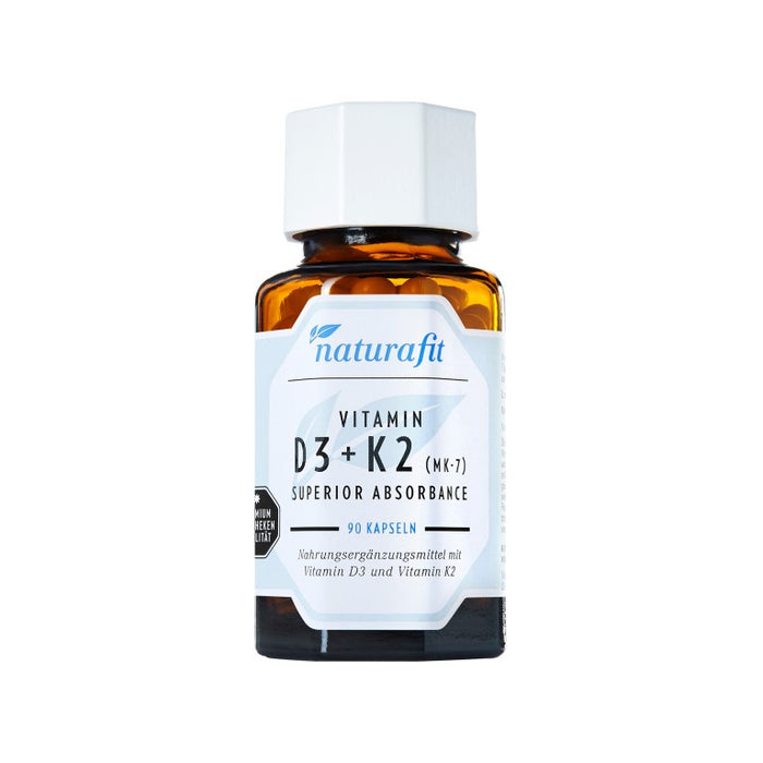 naturafit Vitamin D3 + K2 Mk-7 superior absorbance Kapseln, 90 St. Kapseln