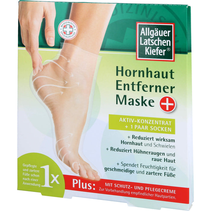 Allgäuer Latschenkiefer Hornhaut Entferner Maske Plus Aktiv-Konzentrat + 1 Paar Socken, 1 St. Kombipackung