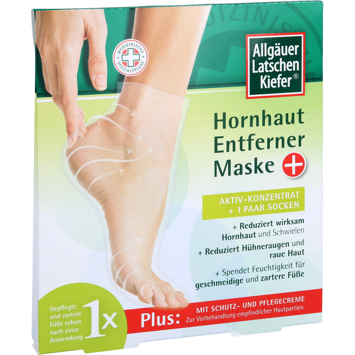 Allgäuer Latschenkiefer Hornhaut Entferner Maske Plus Aktiv-Konzentrat + 1 Paar Socken, 1 St. Kombipackung