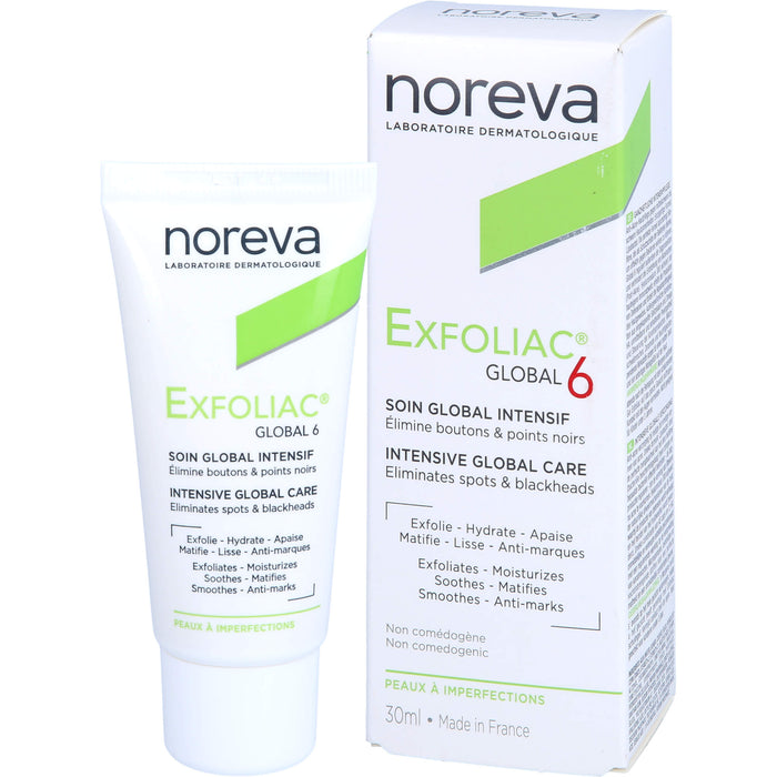 Noreva Exfoliac Global 6 Intensivpflege, 30 ml Creme