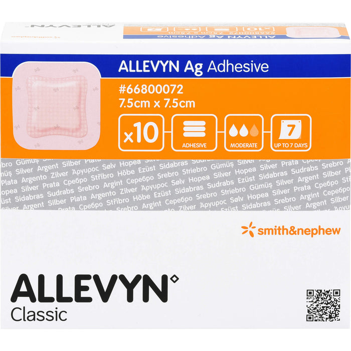 Allevyn Ag Adh 7.5x7.5, 10 St VER