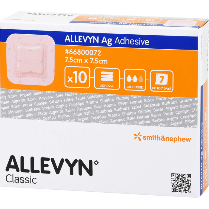 Allevyn Ag Adh 7.5x7.5, 10 St VER